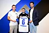 Claus Costa und Jonas Boldt begrüßen Lukasz Poreba
