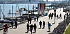 Blick auf die Hafenpromenade in Kiel