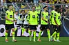 Nico Schlotterbeck, Julian Brandt, Rami Bensebaini, Serhou Guirassy und Jamie Gittens sind nach einem Gegentor enttäuscht