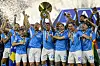 Die Spieler von SSC Neapel jubeln mit dem Scudetto