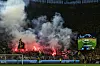 Pyro-Show von Pariser Fans