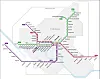 Die sechs aktuellen Linien im Netzplan der S-Bahn Hamburg.