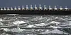 Das neun Kilometer lange Oosterschelde-Sperrwerk in den Niederlanden. Gibt es das bald auch in der Elbe?