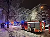 Fahrzeuge der Feuerwehr am Einsatzort in Rahlstedt.