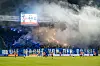 Pyro-Feuerwerk beim Spiel Hansa Rostock gegen Darmstadt 98.