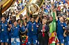 Donald Trump bejubelt mit den Chelsea-Profis den Gewinn der Klub-WM