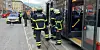 Die Polizei sperrte die Hoheluftchaussee nach dem Busunfall.