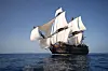 Die „Götheborg of Sweden“ auf offener See, alle Segel sind gesetzt