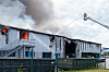 Halle in Flammen