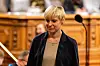 Aufnaahme von Olga Petersen bei einer Bürgerschaftssitzung.