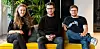 Hamburg: Die Gründer des VR-Spiele-Studios Curvature Games, Hannah Paulmann (l.), Dennis Briddigkeit und Eike Langbehn.