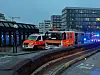 Einsatzwagen am Bahnhof Altona in Hamburg.