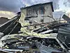 Ein beschädigtes Gebäude und Trümmer sind nach einem Unwetter in Selma, Alabama zu sehen.