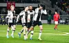 Die deutsche Nationalmannschaft jubelt nach dem Tor von Havertz