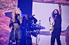 Bill (l.) und Tom Kaulitz von der Band Tokio Hotel stehen auf einer Bühne auf der Digital- und Marketingmesse OMR im Mai dieses Jahres.