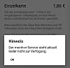 Der Ticketverkauf über die HVV-App ist derzeit nicht möglich.