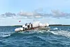 Dieses undatierte von OceanGate Expeditions herausgegebene Foto zeigt das Tauchboot „Titan“, mit dem die Wrackstelle der „Titanic“ besucht wird.