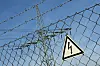 Ein Gefahrenschild für Elektrizität