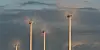 Dank Orkan „Sabine' laufen die Windkrafträder auf Hochtouren.