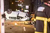 Die Unfallstelle am Roßweg. Die Insassen des VW wurden schwer verletzt.