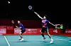 Zwei Badminton-Spielerinnen