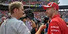 Dicke Luft: Ex-Weltmeister Nico Rosberg, jetzt TV-Experte, und Ferrari-Pilot Sebastian Vettel.