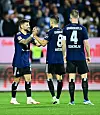 Die HSV-Profis Tim Leibold, László Bénes und Sebastian Schonlau (v.l.)