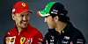 Sebastian Vettel (l.) könnte Sergio Perez bei Aston Martin beerben.