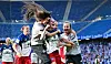 Moment für die Ewigkeit: Die HSV-Frauen trafen bei der Bundesliga-Rückkehr zum späten Ausgleich gegen Wolfsburg.