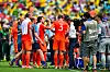 Trinkpause bei der WM 2014, als es noch keine Regel dafür gab