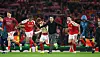Mikel Arteta und die Arsenal-Profis feiern