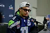 Jaxon Smith-Njigba bei einer NFL-Pressekonferenz