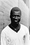 Guy Acolatse bei einem Fotoshooting des FC St. Pauli