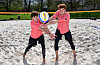 Maximilian Just und Lui Wüst beim Beachvolleyball-Training in Hamburg