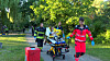 Das Opfer erlitt Verletzungen am Oberkörper und wurde in ein Krankenhaus gebracht.