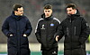 HSV-Bosse Claus Costa, Loic Favé und Merlin Polzin im Gespräch