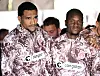 Andréas Hountondji und Abdoulie Ceesay vor einem Spiel