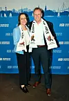 HSB-Präsidentin Katharina von Kodolitsch und Sportsenator Andy Grote machen Werbung für Olympia in Hamburg