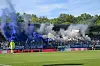 Bengalos und Rauch im Kickers-Block
