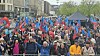 Olympia-Fans am Jungfernstieg