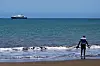 Kreuzfahrtschiff in der Ferne