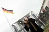 Luisa Neubauer bei einem Protest von Fridays for Future im Jahr 2019 vor dem Kanzleramt.