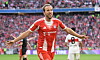 Harry Kane bejubelt das Tor zum 4:1 für die Bayern gegen Stuttgart