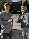 Sven Schröder (l.) und und Patrik Zühlke eröffnen das „Flamm & Wein“.