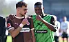 Die St. Pauli-Profis Danel Sinani und Abdoulie Ceesay in Kiel