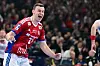 Moritz Sauter bejubelt ein Tor für den HSVH