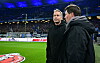 Kasper Hjulmand und Merlin Polzin reden an der Seitenlinie