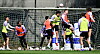 Ein Kopfballduell im St. Pauli-Training