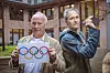 Uwe Bergmann (l.) von der Initiative OlympJA und Eckart Maudrich (r.) von der Initiative NOlympia