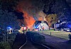 Die Feuerwehr am EInsatzort in Mehedorf bei Bremervörde.